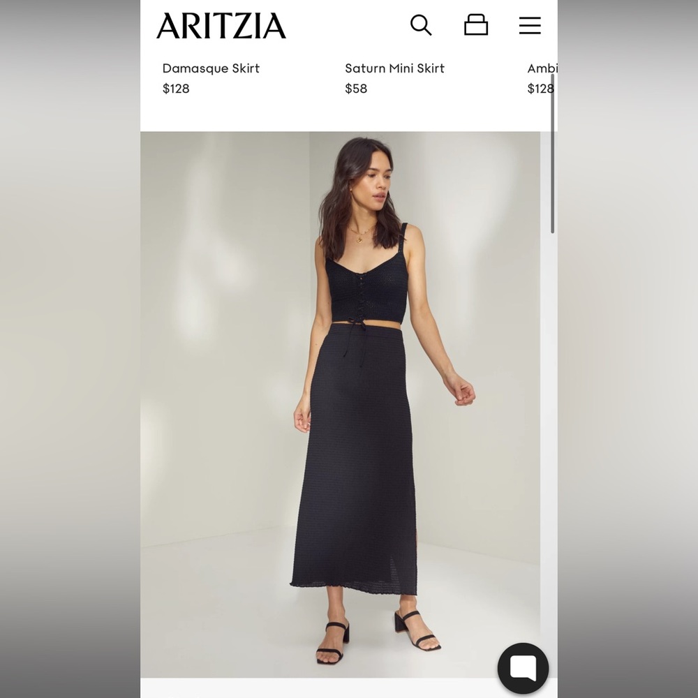 Aritzia Long Black Skirt